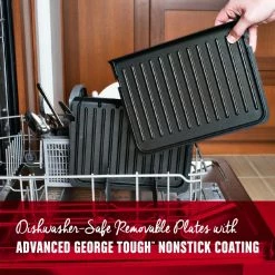 George Foreman Indoor Grills, Skillets & Waffle Makers 9.2-in L x 6.69-in W Non-Stick Residential -Aroma Shop 40003653