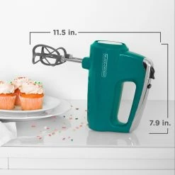 BLACK+DECKER Mixers Helix Performance Mixer 60-in Cord 5-Speed Teal Hand Mixer -Aroma Shop 40003673