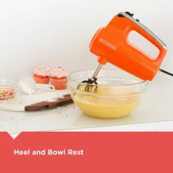 BLACK+DECKER Mixers Helix Performance Mixer 60-in Cord 5-Speed Tangerine Hand Mixer 25 BLACK+DECKER Mixers Helix Performance Mixer 60-in Cord 5-Speed Tangerine Hand Mixer -Aroma Shop 40003827