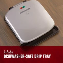 George Foreman Indoor Grills, Skillets & Waffle Makers 9.2-in L x 6.69-in W Non-Stick Residential -Aroma Shop 40004229