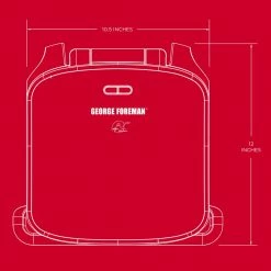 George Foreman Indoor Grills, Skillets & Waffle Makers 9.2-in L x 6.69-in W Non-Stick Residential -Aroma Shop 40004989