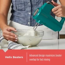 BLACK+DECKER Mixers Helix Performance Mixer 60-in Cord 5-Speed Teal Hand Mixer -Aroma Shop 40006760