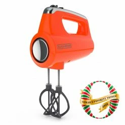 BLACK+DECKER Mixers Helix Performance Mixer 60-in Cord 5-Speed Tangerine Hand Mixer 28 BLACK+DECKER Mixers Helix Performance Mixer 60-in Cord 5-Speed Tangerine Hand Mixer -Aroma Shop 40006770
