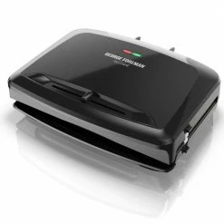 George Foreman Indoor Grills, Skillets & Waffle Makers Rapid Grill Series 6.41-in L x 12.72-in W Non-Stick Residential