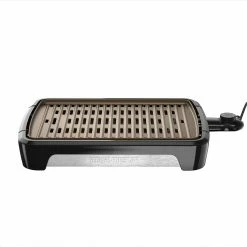 George Foreman Indoor Grills, Skillets & Waffle Makers Open Grate Smokeless 16.34-in L x 11.22-in W Non-Stick Residential -Aroma Shop 40112574
