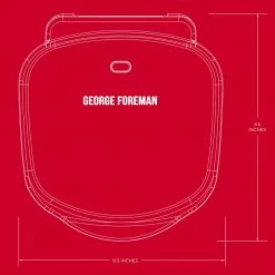 George Foreman Indoor Grills, Skillets & Waffle Makers 7.36-in L x 5.67-in W Non-Stick Residential -Aroma Shop 40125793