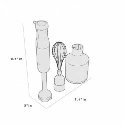 GE Blenders & Juicers 2-Speed Stainless Steel 500-Watt Immersion Blender with Accessory Jar -Aroma Shop 40319117 scaled