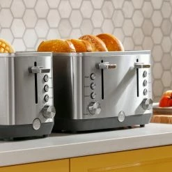 GE Toasters & Toaster Ovens 4-Slice Stainless Steel 1500-Watt Toaster -Aroma Shop 40369791