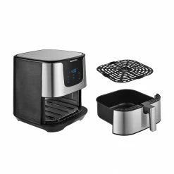 Kalorik Fryers & Accessories 6-Quart Stainless Steel Air Fryer 6 Kalorik Fryers & Accessories 6-Quart Stainless Steel Air Fryer -Aroma Shop 40779784