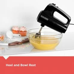 BLACK+DECKER Mixers Helix Performance Mixer 60-in Cord 5-Speed Black Hand Mixer -Aroma Shop 40931211