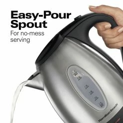 Hamilton Beach Espresso, Tea & Coffee Machines Stainless Steel 7-Cup Cordless Electric Kettle -Aroma Shop 41372872