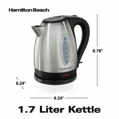 Hamilton Beach Espresso, Tea & Coffee Machines Stainless Steel 7-Cup Cordless Electric Kettle -Aroma Shop 41372874