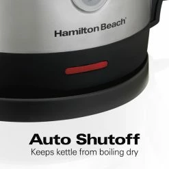 Hamilton Beach Espresso, Tea & Coffee Machines Stainless Steel 7-Cup Cordless Electric Kettle -Aroma Shop 41372879