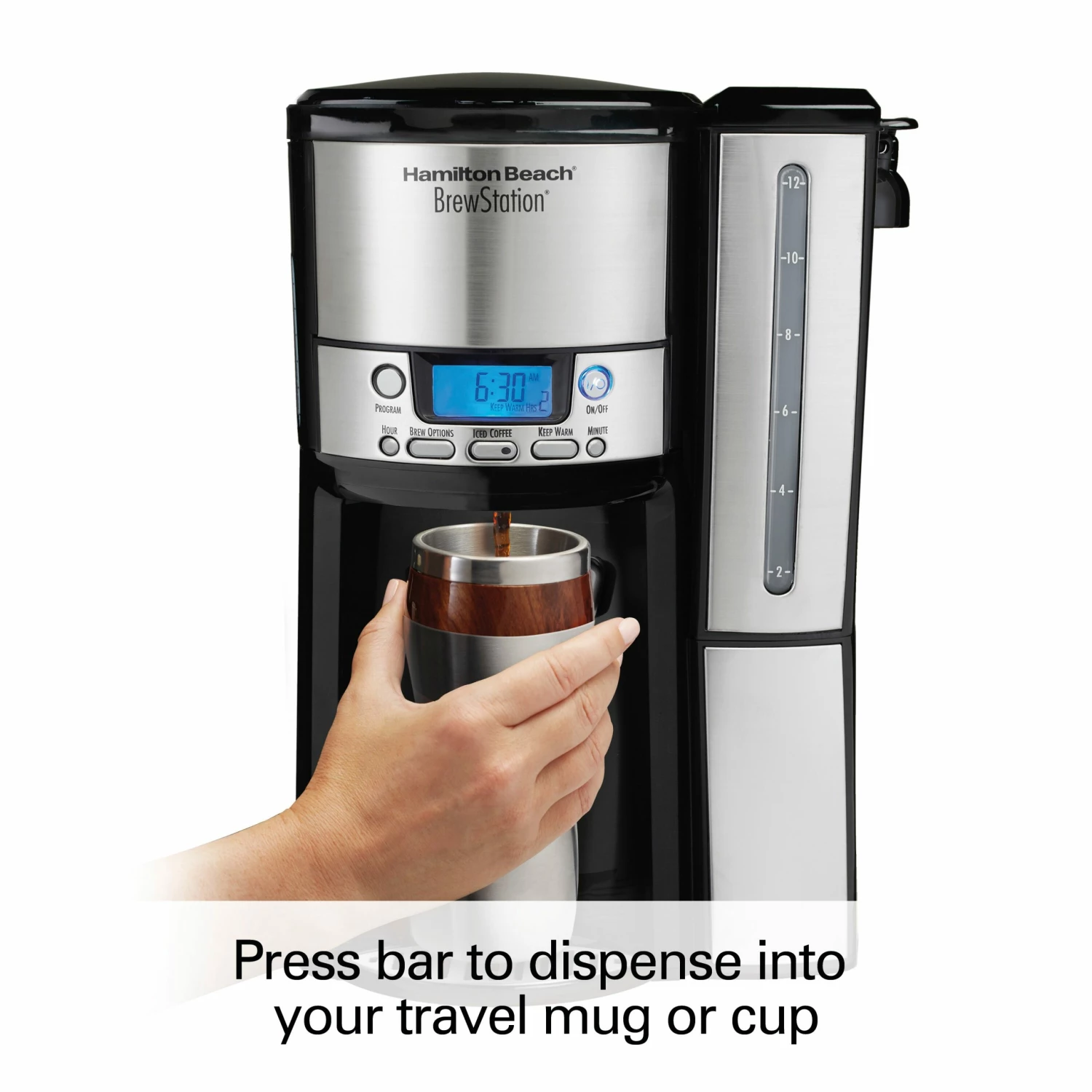 Hamilton Beach Espresso, Tea & Coffee Machines Brew station 12-Cup Stainless Steel Residential Drip Coffee Maker 4 Hamilton Beach Espresso, Tea & Coffee Machines Brew station 12-Cup Stainless Steel Residential Drip Coffee Maker - Image 4