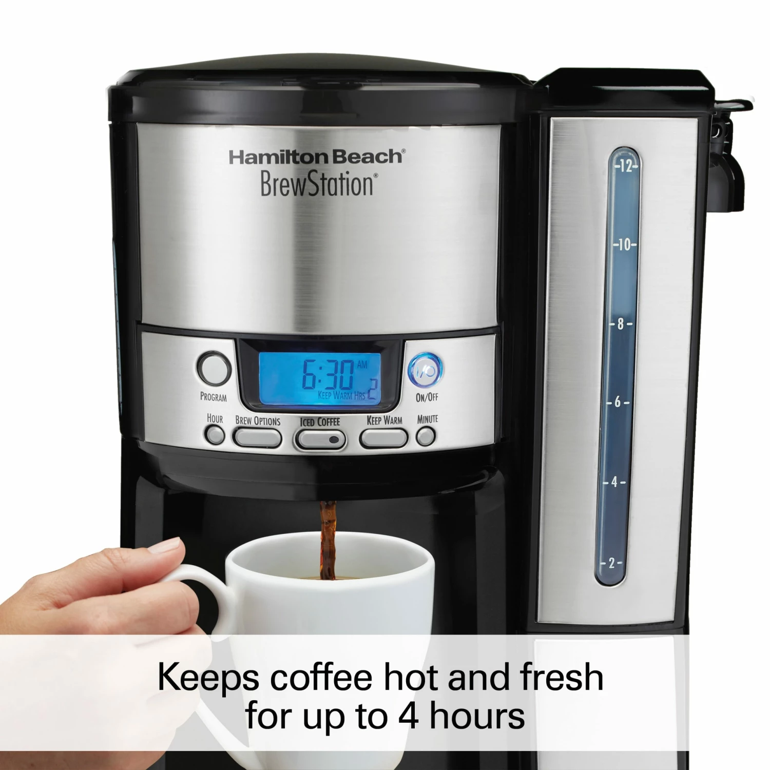 Hamilton Beach Espresso, Tea & Coffee Machines Brew station 12-Cup Stainless Steel Residential Drip Coffee Maker 5 Hamilton Beach Espresso, Tea & Coffee Machines Brew station 12-Cup Stainless Steel Residential Drip Coffee Maker - Image 5