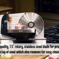 Weston Brands Food Processors & Grinders 1-Speed Silver Residential Food Slicer 8 Weston Brands Food Processors & Grinders 1-Speed Silver Residential Food Slicer -Aroma Shop 41744741