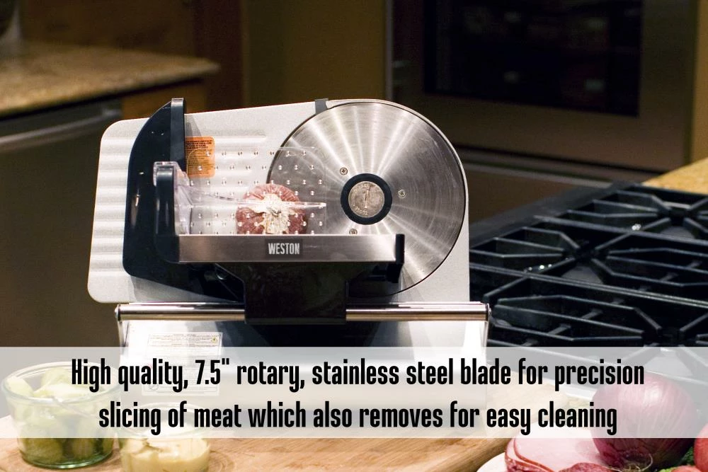 Weston Brands Food Processors & Grinders 1-Speed Silver Residential Food Slicer 4 Weston Brands Food Processors & Grinders 1-Speed Silver Residential Food Slicer - Image 4