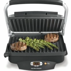 Hamilton Beach Indoor Grills, Skillets & Waffle Makers 9-in L x 11.5-in W Non-Stick Residential