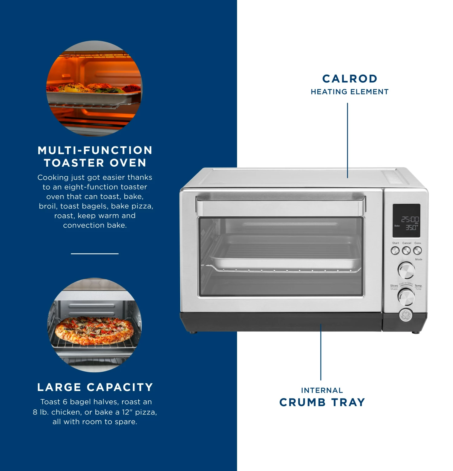 GE Toasters & Toaster Ovens 6-Slice Stainless Steel Convection Toaster Oven (1500-Watt) 14 GE Toasters & Toaster Ovens 6-Slice Stainless Steel Convection Toaster Oven (1500-Watt) - Image 14