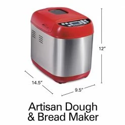 Hamilton Beach Specialty Appliances Hamilton Beach Red and Stainless Steel 2 lb. Artisan Dough and Bread Maker -Aroma Shop 43467371