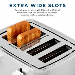 GE Toasters & Toaster Ovens 4-Slice Stainless Steel 1500-Watt Toaster -Aroma Shop 43502818
