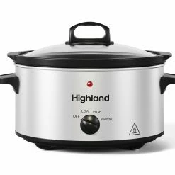 Highland Cookers & Steamers 3.5-Quart Stainless Steel Oval 3-Vessel Slow Cooker