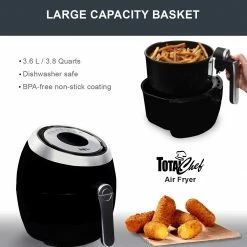 Koolatron Fryers & Accessories Total Chef 7-in-1 Electric Air Fryer, 3.6 L 3.8 Quarts -Aroma Shop 44113049