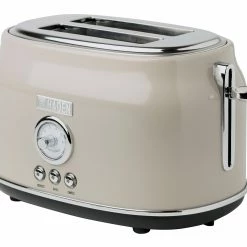 Haden Toasters & Toaster Ovens Dorset 2-Slice, Wide Slot, Stainless Steel Toaster with Removable Crumb Tray, Adjustable Browning Control and Cancel, Defrost and Bagel Settings - 75003