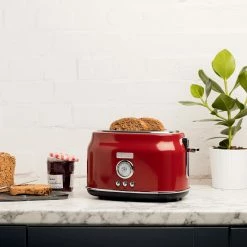 Haden Toasters & Toaster Ovens Dorset 2-Slice Wide Slot, Stainless Steel Toaster with Removable Crumb Tray, Browning Control and Cancel, Defrost and Bagel Settings - 75001 -Aroma Shop 44139936