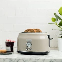 Haden Toasters & Toaster Ovens Dorset 2-Slice, Wide Slot, Stainless Steel Toaster with Removable Crumb Tray, Adjustable Browning Control and Cancel, Defrost and Bagel Settings - 75003 -Aroma Shop 44139937