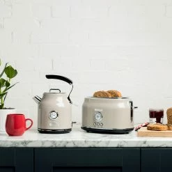 Haden Toasters & Toaster Ovens Dorset 2-Slice, Wide Slot, Stainless Steel Toaster with Removable Crumb Tray, Adjustable Browning Control and Cancel, Defrost and Bagel Settings - 75003 -Aroma Shop 44139938