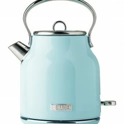 Haden Espresso, Tea & Coffee Machines Heritage 1.7 Liter (7 Cup) Stainless Steel Electric Kettle with Auto Shut-Off and Boil Dry Protection - 75004