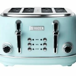 Haden Toasters & Toaster Ovens Heritage 4-Slice, Wide Slot Toaster with Removable Crumb Tray, Browning Control, Cancel, Bagel and Defrost Settings - 75005