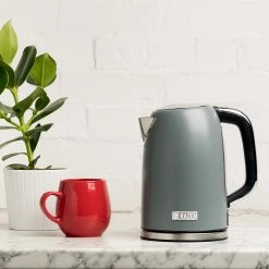 Haden Espresso, Tea & Coffee Machines Perth 1.7 Liter (7 Cup) Stainless Steel Electric Kettle with Auto Shut-Off and Boil-Dry Protection - 75006 -Aroma Shop 44140047