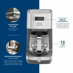 GE Espresso, Tea & Coffee Machines 12-Cup Stainless Steel Residential Drip Coffee Maker 37 GE Espresso, Tea & Coffee Machines 12-Cup Stainless Steel Residential Drip Coffee Maker -Aroma Shop 44140433
