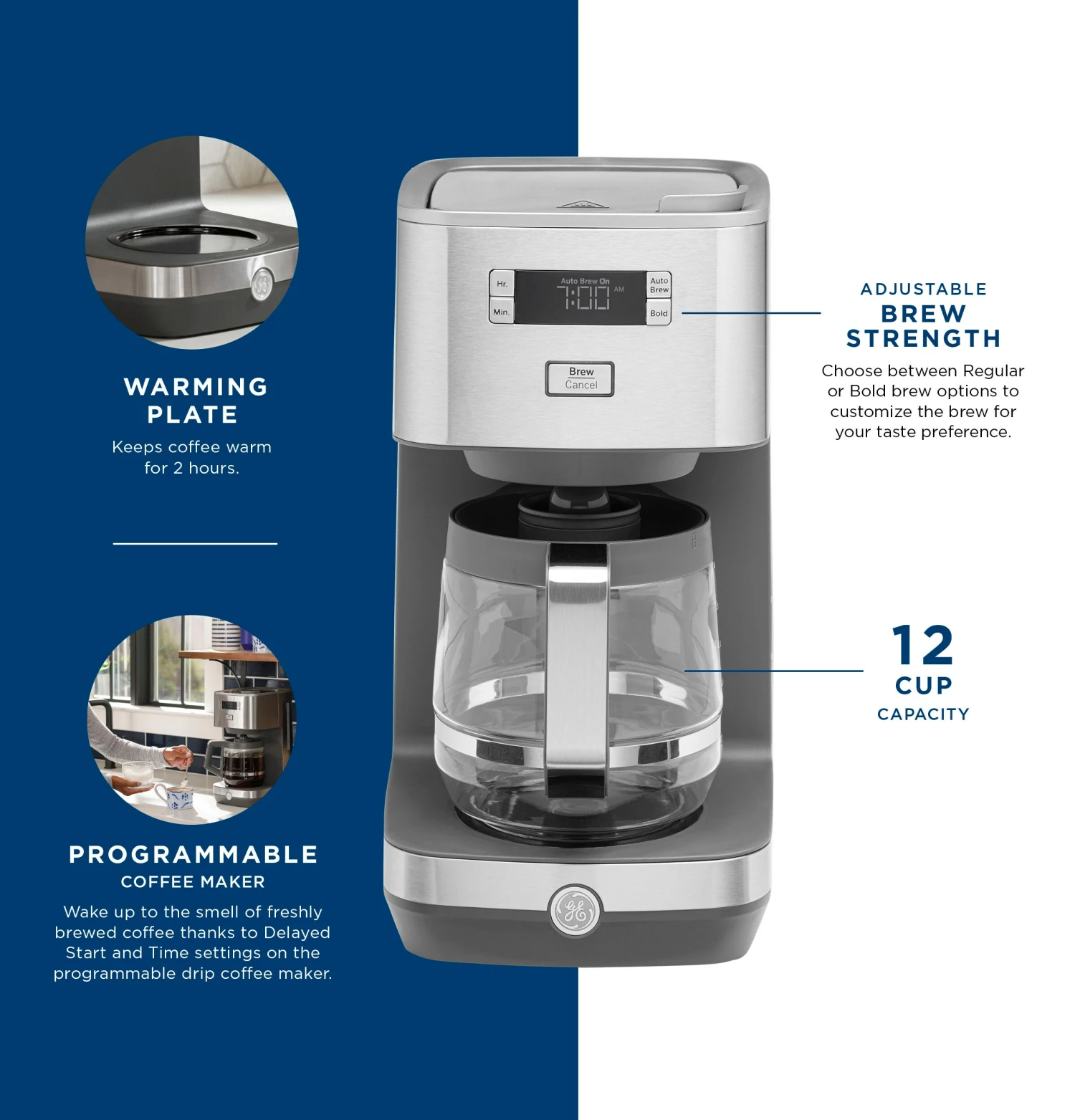 GE Espresso, Tea & Coffee Machines 12-Cup Stainless Steel Residential Drip Coffee Maker 19 GE Espresso, Tea & Coffee Machines 12-Cup Stainless Steel Residential Drip Coffee Maker - Image 19