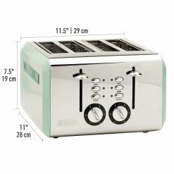 Haden Toasters & Toaster Ovens Cotswold 4-Slice, Wide Slot Toaster with Removable Crumb Tray, Browning Control, Cancel, and Defrost Settings - 75009 -Aroma Shop 44140499