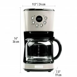 Haden Espresso, Tea & Coffee Machines Dorset Modern 12-Cup Programmable Coffee Maker with Strength Control and Timer -75028 -Aroma Shop 44140536