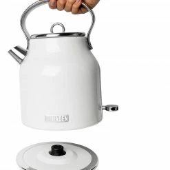 Haden Espresso, Tea & Coffee Machines Heritage 1.7 Liter (7 Cup) Stainless Steel Electric Kettle with Auto Shut-Off and Boil-Dry Protection - 75012 -Aroma Shop 44140538