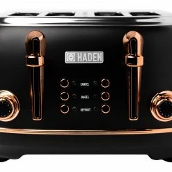 Haden Toasters & Toaster Ovens Heritage 4-Slice Toaster with Browning Control, Cancel, Bagel and Defrost Settings - 75042
