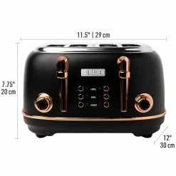 Haden Toasters & Toaster Ovens Heritage 4-Slice Toaster with Browning Control, Cancel, Bagel and Defrost Settings - 75042 -Aroma Shop 44140553