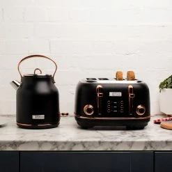 Haden Espresso, Tea & Coffee Machines Heritage 1.7 Liter (7 Cup) Stainless Steel Electric Kettle with Auto Shut-Off and Boil-Dry Protection - 75041 -Aroma Shop 44140608