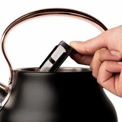 Haden Espresso, Tea & Coffee Machines Heritage 1.7 Liter (7 Cup) Stainless Steel Electric Kettle with Auto Shut-Off and Boil-Dry Protection - 75041 -Aroma Shop 44140657