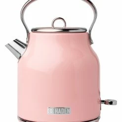 Haden Espresso, Tea & Coffee Machines Heritage 1.7 Liter (7 Cup) Stainless Steel Electric Kettle with Auto Shut-Off and Boil-Dry Protection -75043