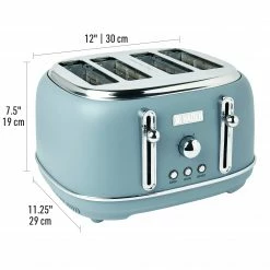 Haden Toasters & Toaster Ovens Highclere 4-Slice, Wide Slot Toaster with Bagel and Defrost Settings Browning Control - 75026 -Aroma Shop 44205798