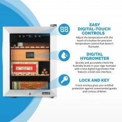 NewAir Specialty Appliances NewAir 250 Count Thermoelectric Cigar Humidor with Heating and Cooling -Aroma Shop 44298425