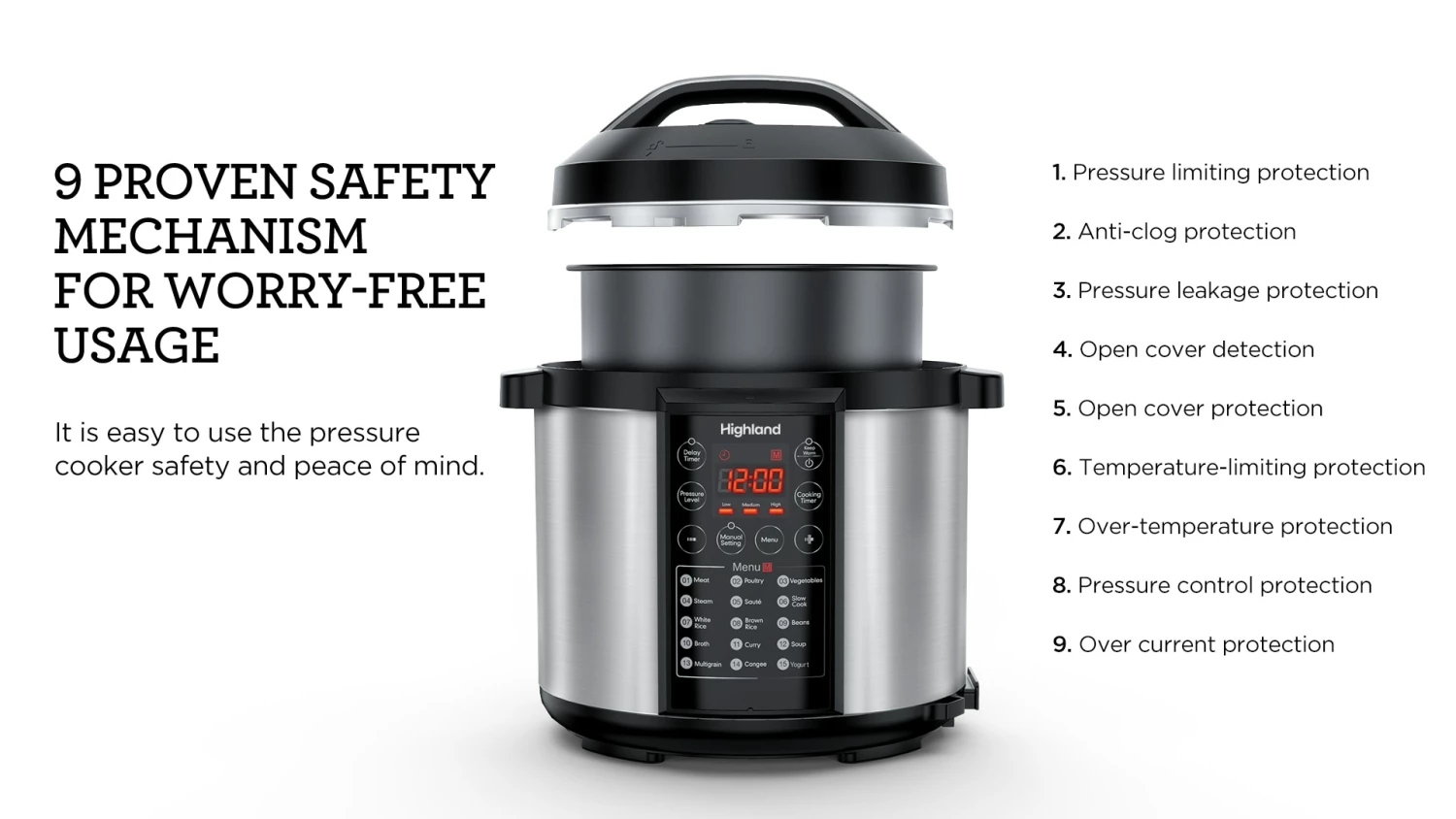 Highland Cookers & Steamers Highland 6 QT Pressure Cooker 6 Highland Cookers & Steamers Highland 6 QT Pressure Cooker - Image 6