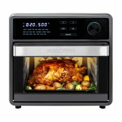 Kalorik Toasters & Toaster Ovens Maxx Black Toaster Oven with Rotisserie (1600-Watt)