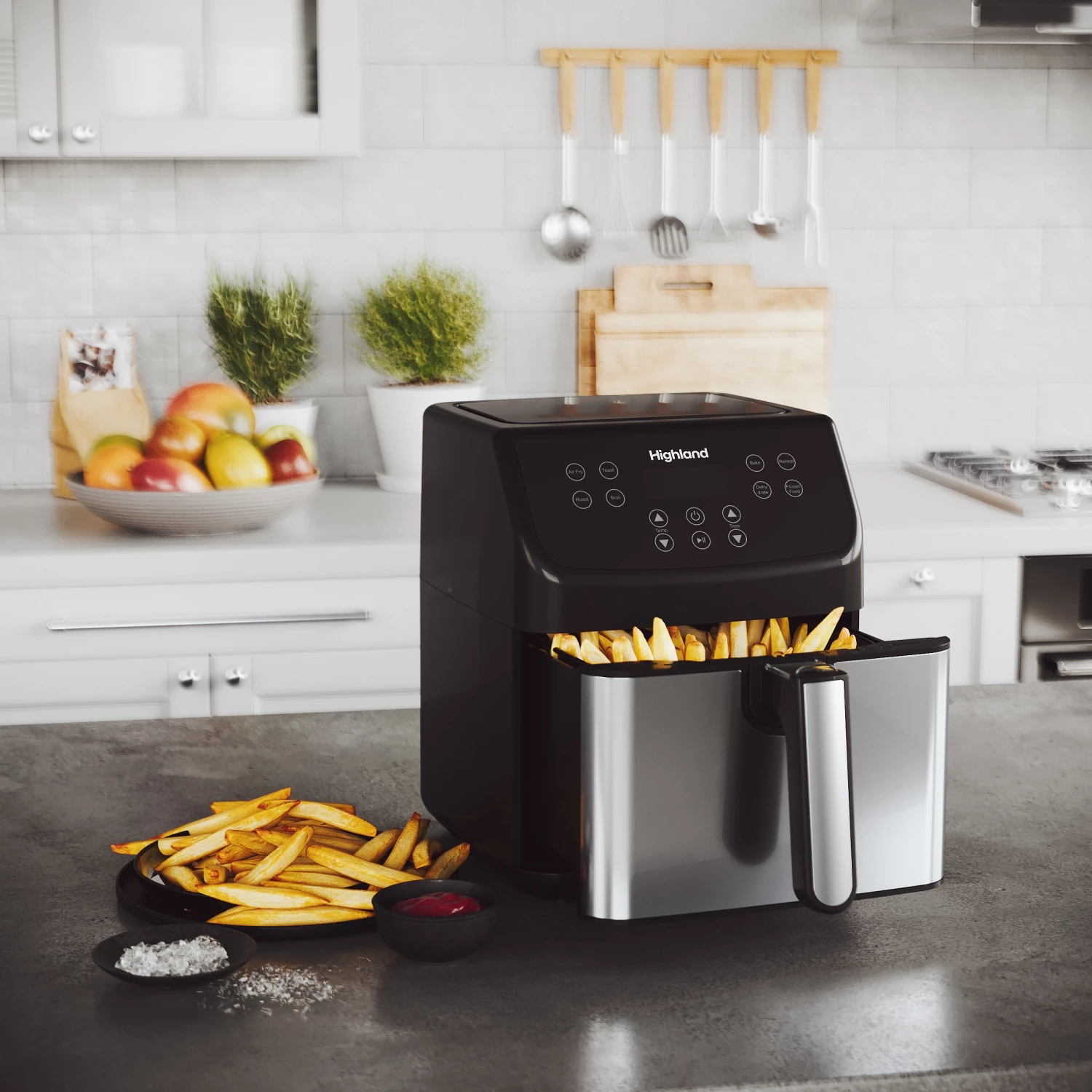 Highland Fryers & Accessories 5.8-Quart Black Air Fryer 4 Highland Fryers & Accessories 5.8-Quart Black Air Fryer - Image 4